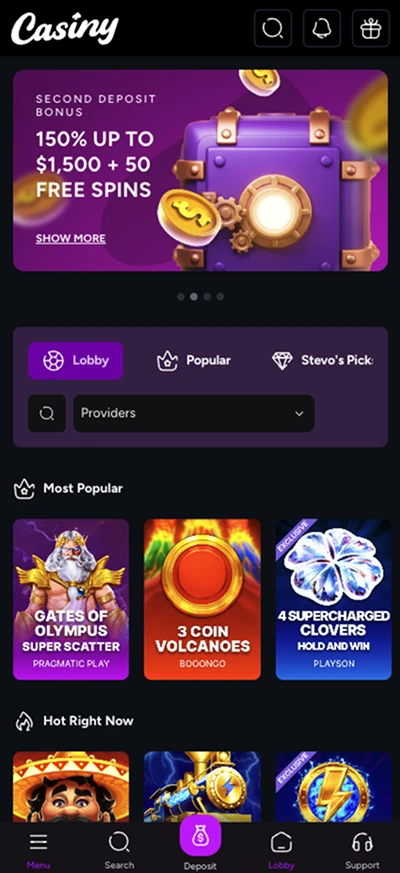 Casiny mobile app guide preview