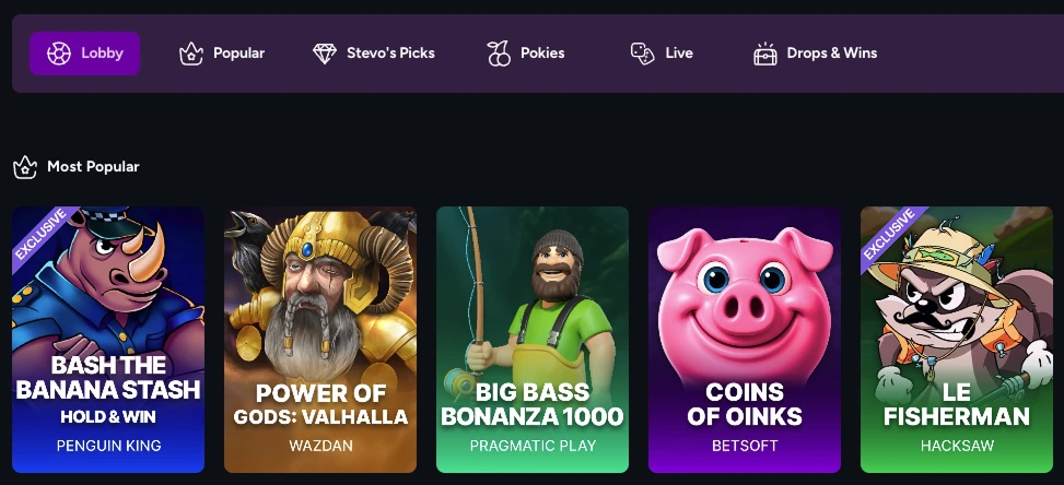 Casiny slots lobby preview